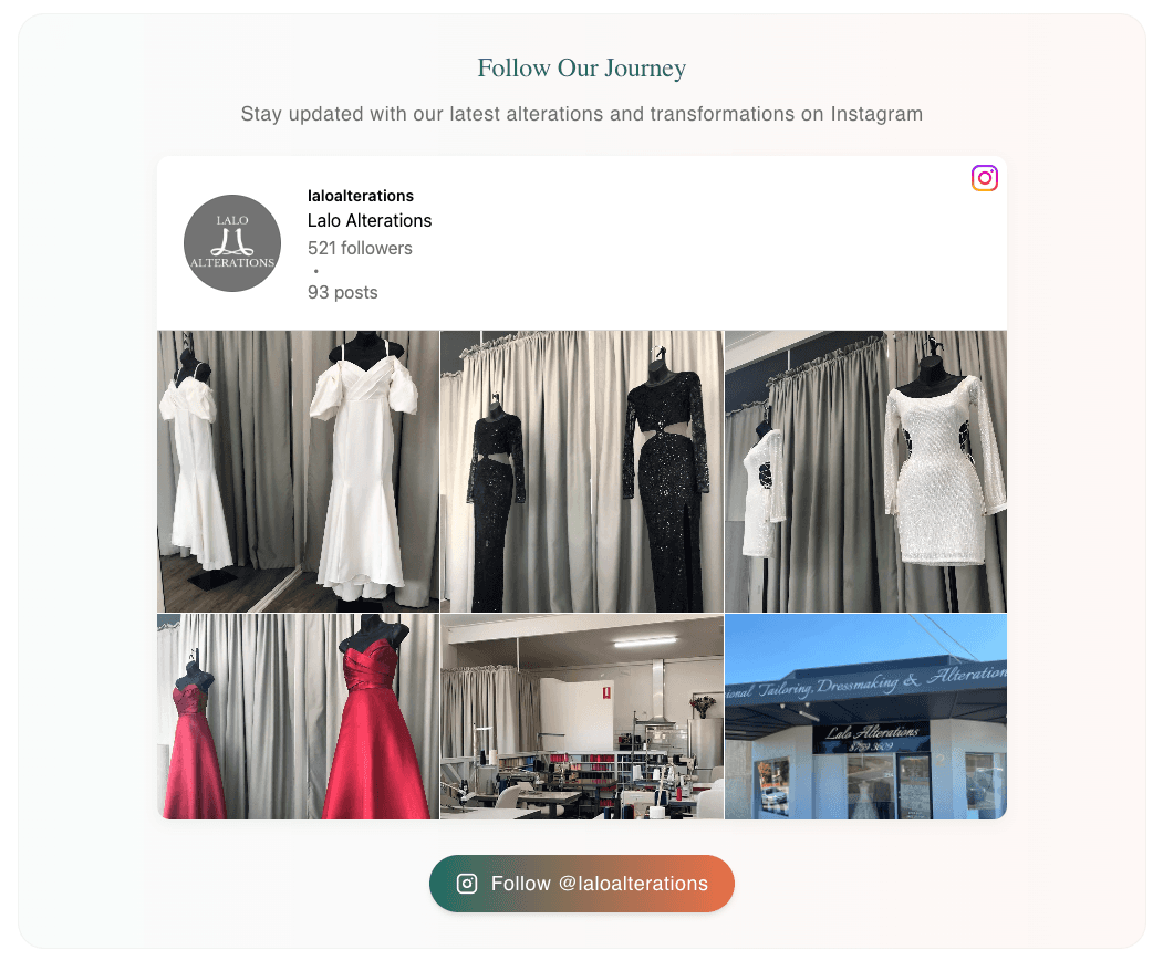 Lalo Alterations Instagram Integration